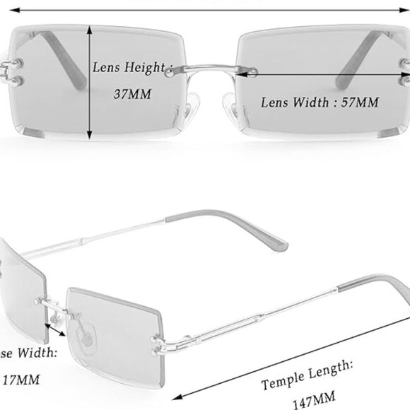 Frameless candy color sunglasses - Picture 3 of 6